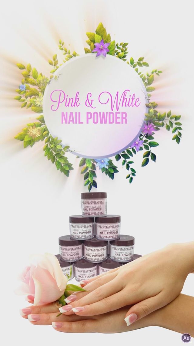 Pink and White 01-Nails-D-AE