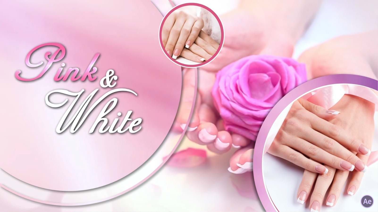 Pink and White 01-Nails-N-AE