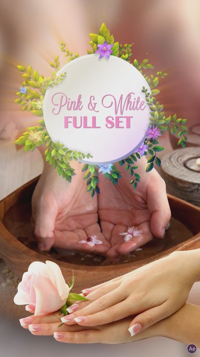 Pink and White 02-Nails-D-AE