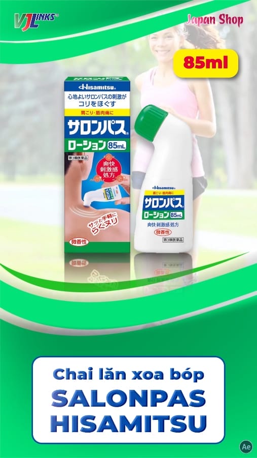 Chai lăn xoa bóp SALONPAS HISAMITSU