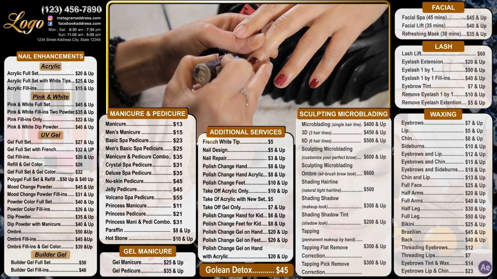 Digital Price List #PL-003-Nails-N-AE