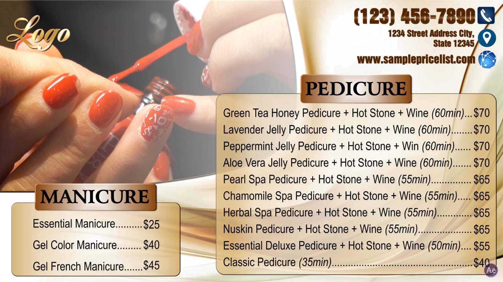 Digital Price List #PL-005-Nails-N-AE