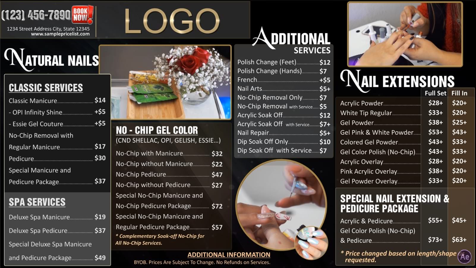 Digital Price List #PL-006-Nails-N-AE