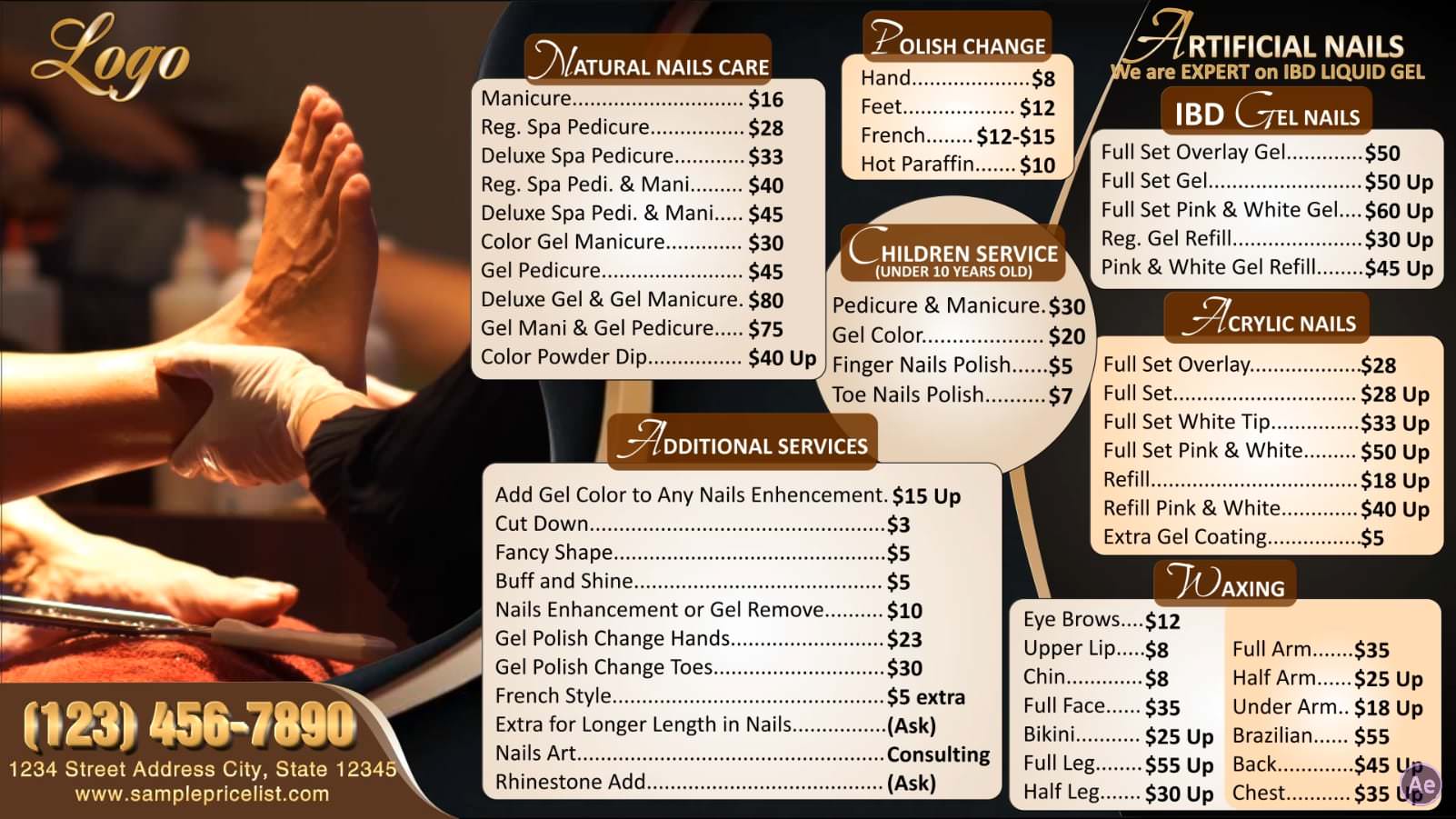 Digital Price List #PL-010-Nails-N-AE