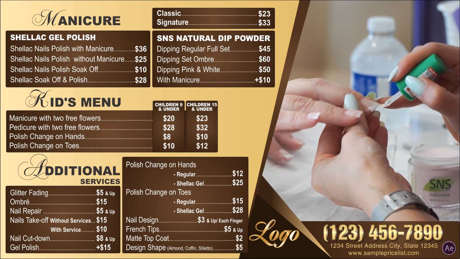 Digital Price List #PL-011-Nails-N-AE