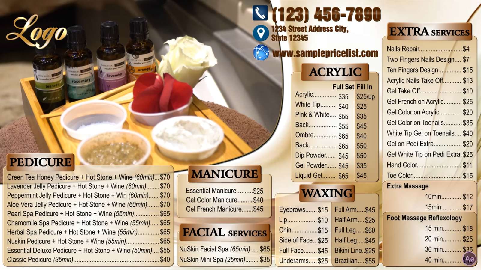 Digital Price List #PL-014-Nails-N-AE