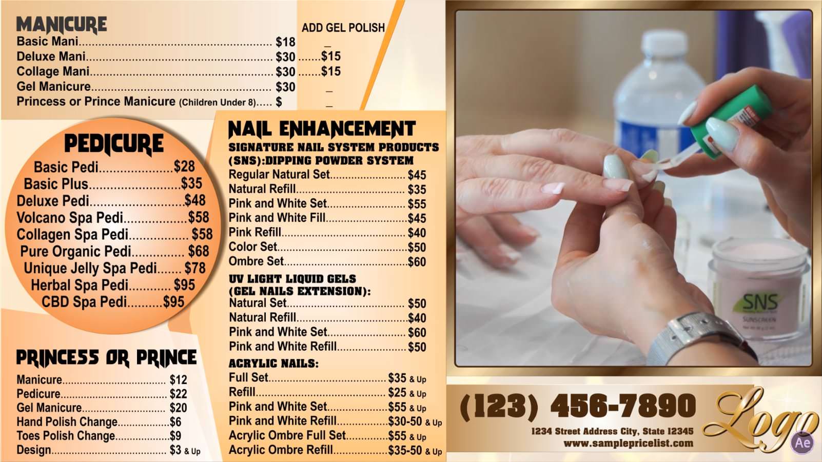 Digital Price List #PL-017-Nails-N-AE