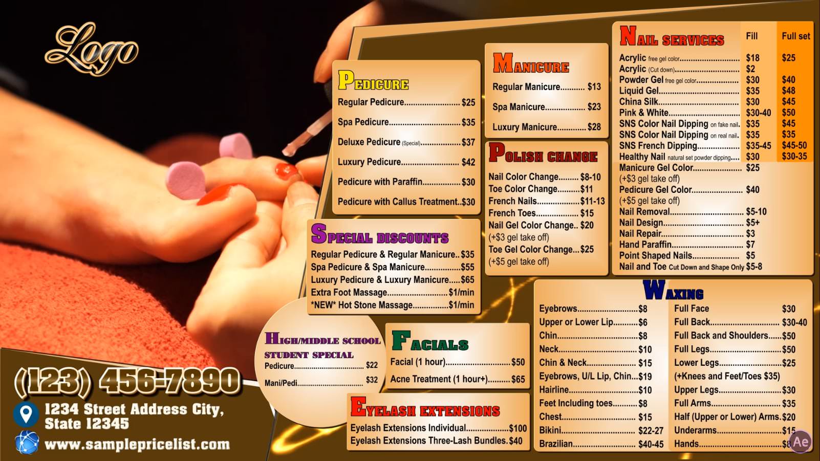 Digital Price List #PL-027-Nails-N-AE