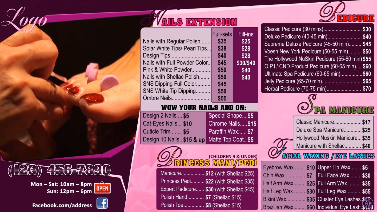 Digital Price List #PL-028-Nails-N-AE