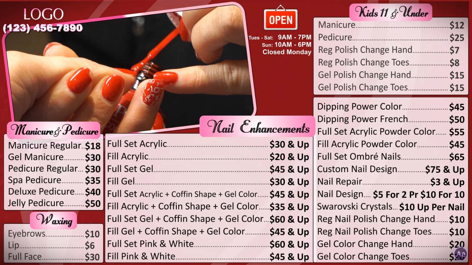 Digital Price List #PL-033-Nails-N-AE