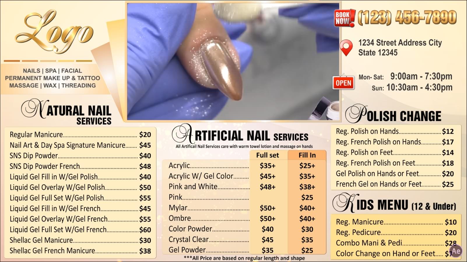 Digital Price List #PL-039-Nails-N-AE