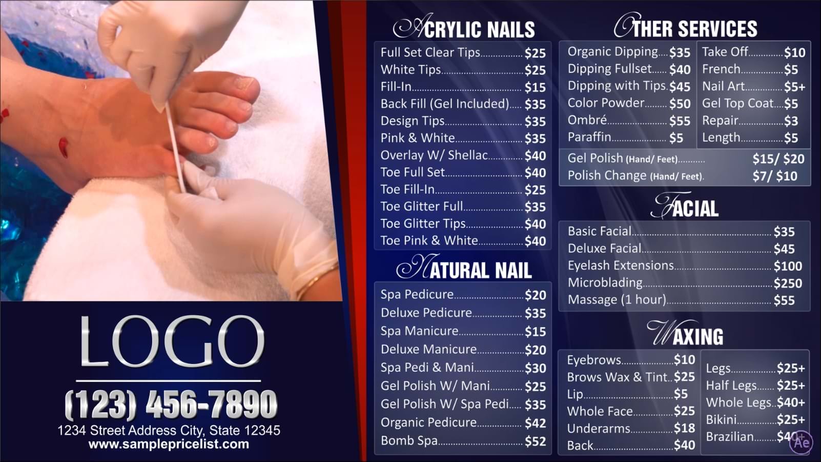 Digital Price List #PL-041-Nails-N-AE