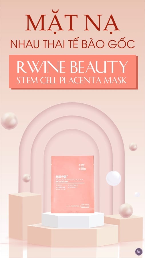 Mặt Nạ Nhau Thai Tế bào gốc RWINE BEAUTY STEM CELL PLACENTA MASK