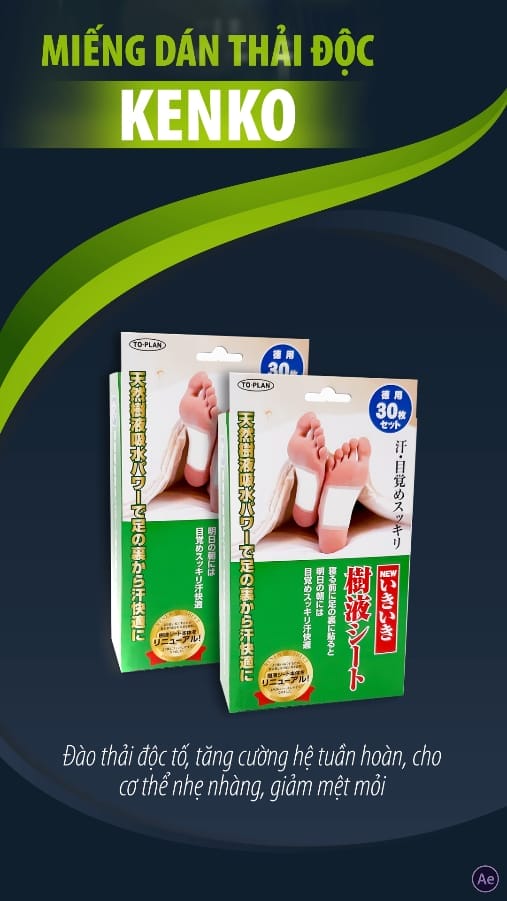 Miếng dán thải độc KENKO- Nhật Bản