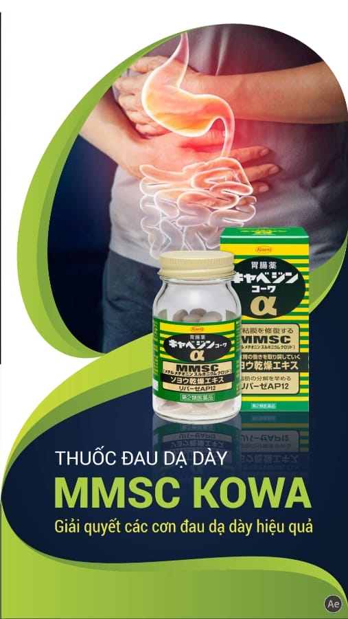THUỐC ĐAU DẠ DÀY MMSC KOWA 300 VIÊN NHẬT BẢN